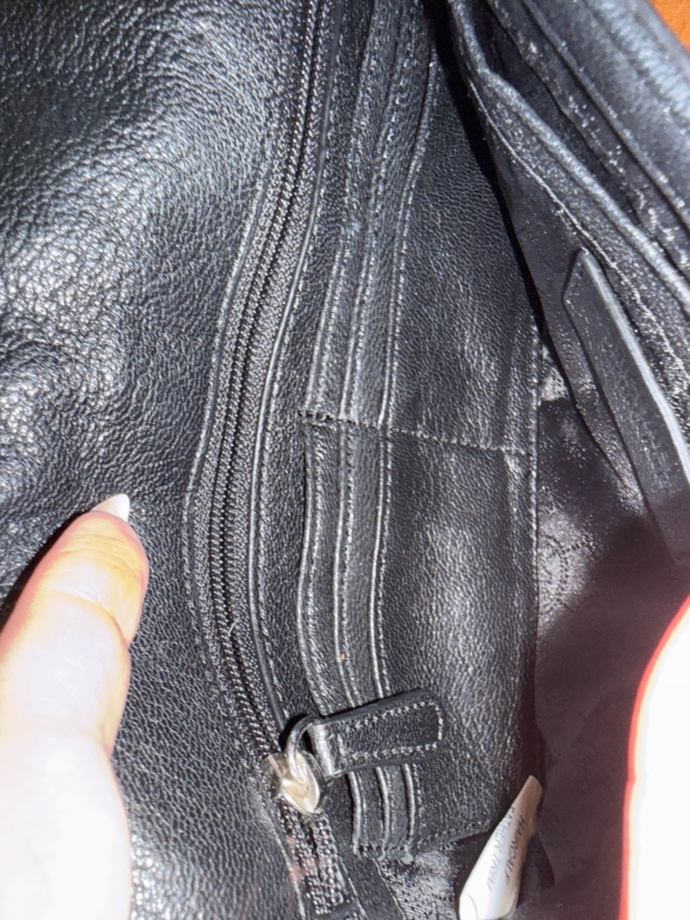 Michael Kors Black Logo-Print Leather Handbag Interior - Picture 3 of 4